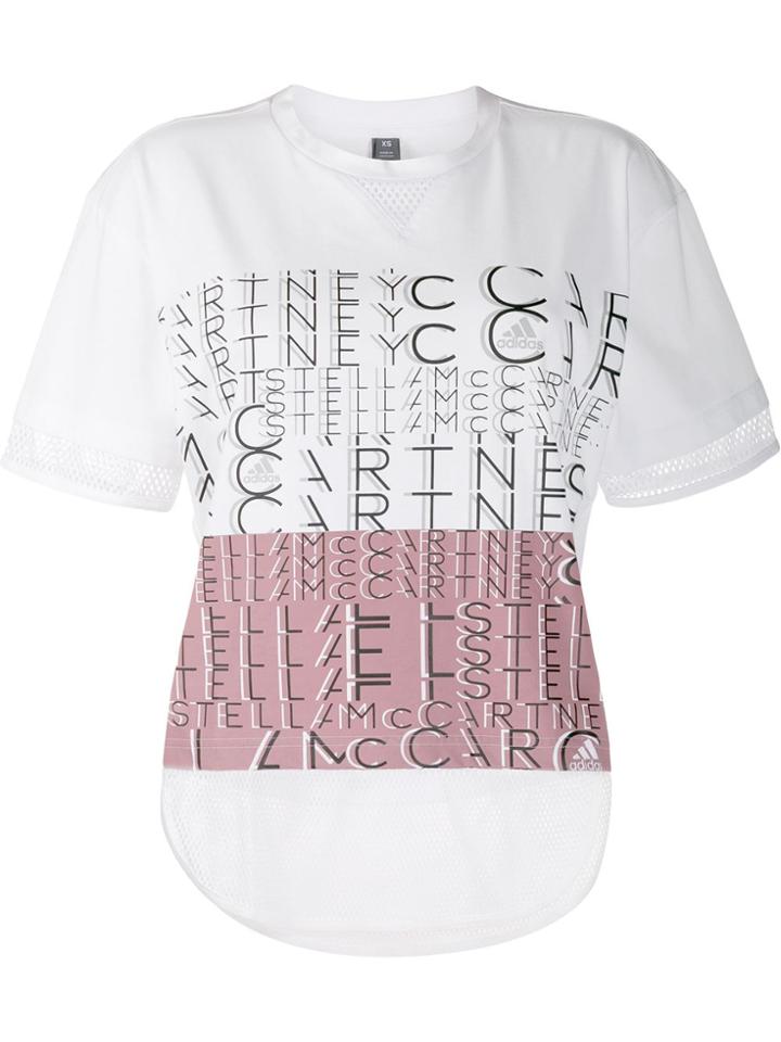 Adidas By Stella Mcmartney Logo Print Performance T-shirt - White