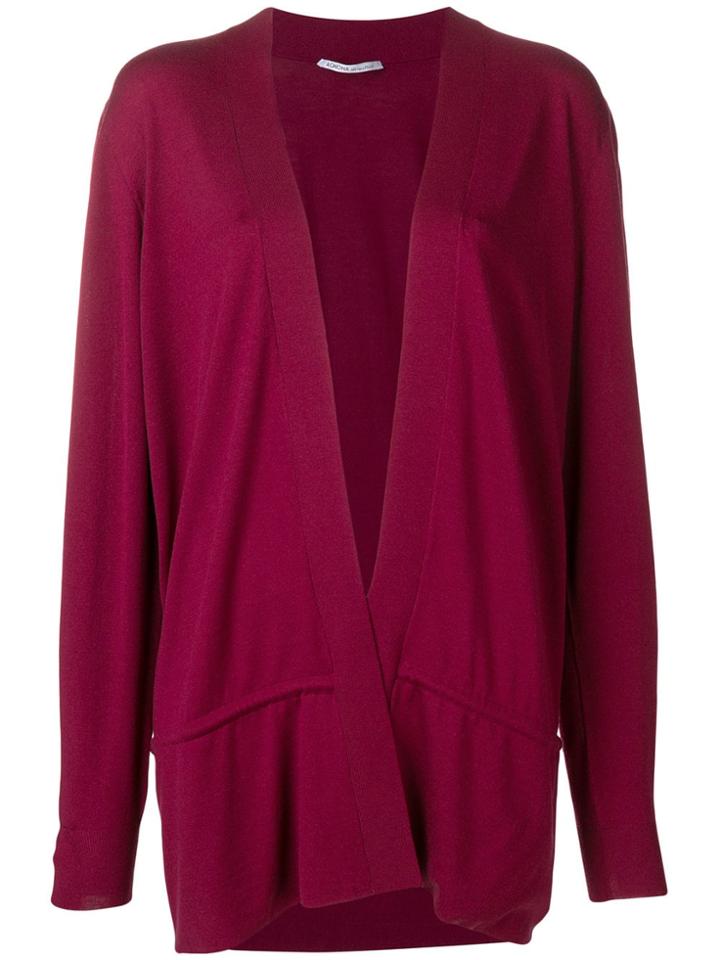Agnona Open Front Cardigan - Red