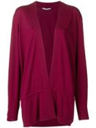 Agnona Open Front Cardigan - Red