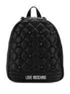 Love Moschino Quilted Studded Backpack - Black