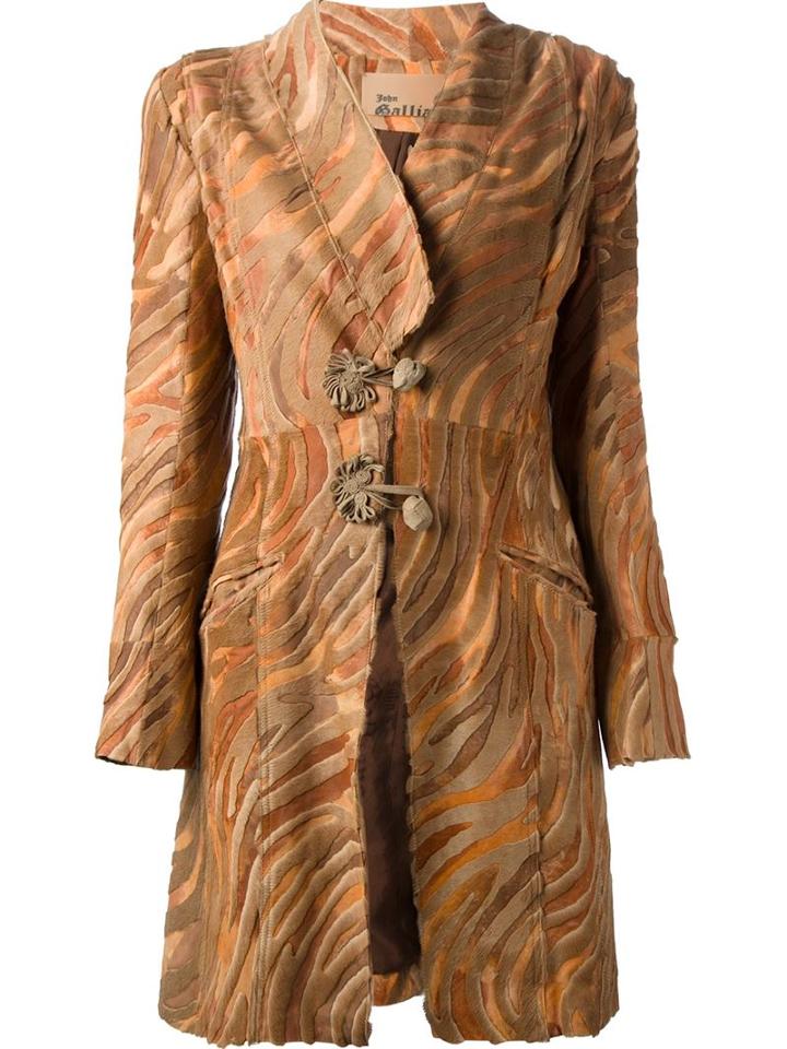 John Galliano Vintage Tiger Print Coat