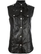 Manokhi Buttoned Gilet, Women's, Size: 36, Black, Lamb Skin