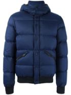Armani Jeans Zip Pocket Down Jacket, Men's, Size: 56, Blue, Feather Down/polyamide/spandex/elastane