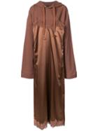Fenty X Puma - Hoody With Satin Slip - Women - Cotton/polyester/spandex/elastane - S, Brown, Cotton/polyester/spandex/elastane
