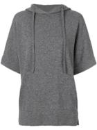 Cruciani Short-sleeved Hoodie - Grey