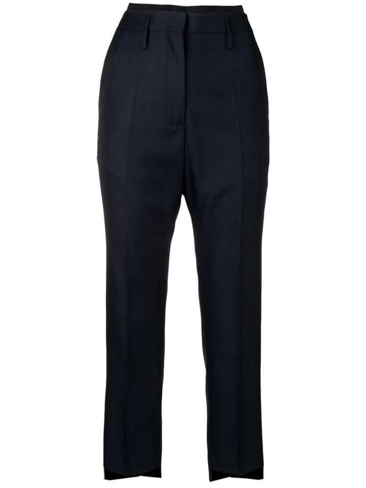 Golden Goose Deluxe Brand Cropped Side Stripe Trousers - Blue