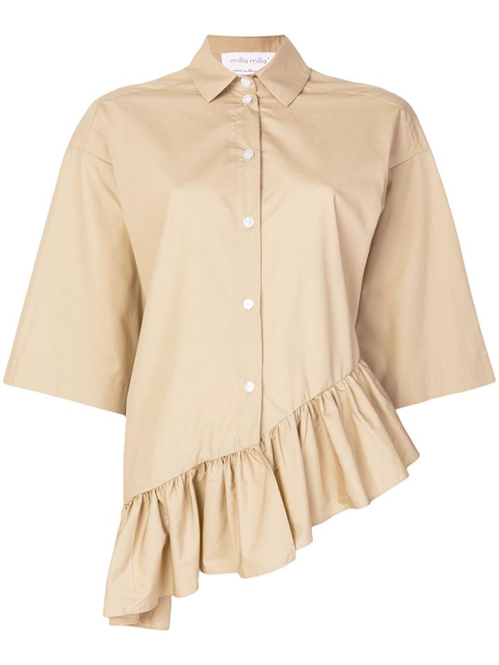 Milla Milla Asymmetric Kimono Shirt - Nude & Neutrals