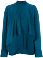 Marni - Flared Blouse - Women - Viscose - 40, Blue, Viscose