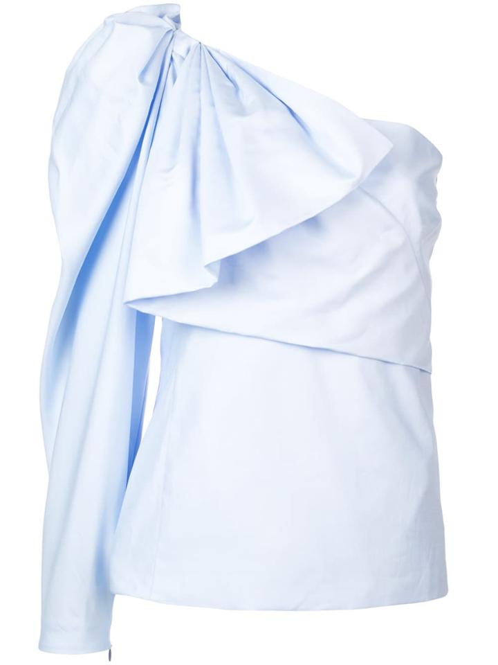 Stella Mccartney Draped One-shoulder Blouse - Blue