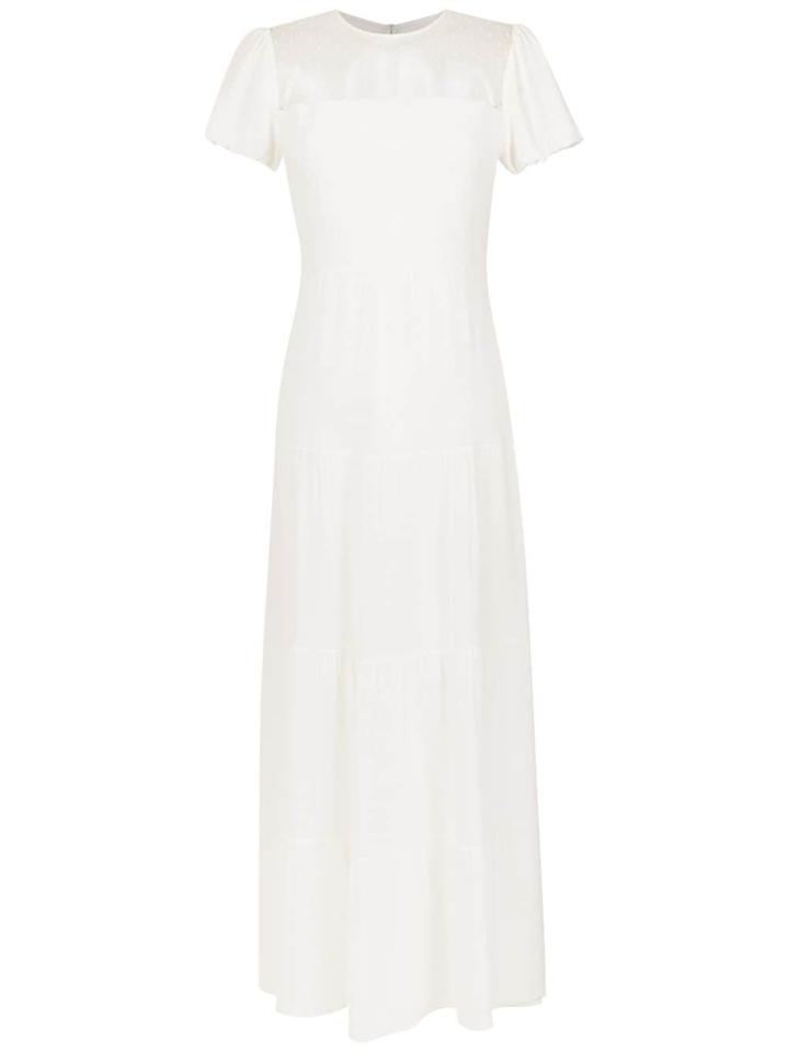 Nk Lace Detail Silk Dress - White