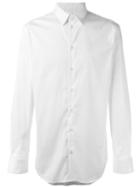 Emporio Armani Classic Shirt, Men's, Size: 43, White, Cotton/polyamide/spandex/elastane
