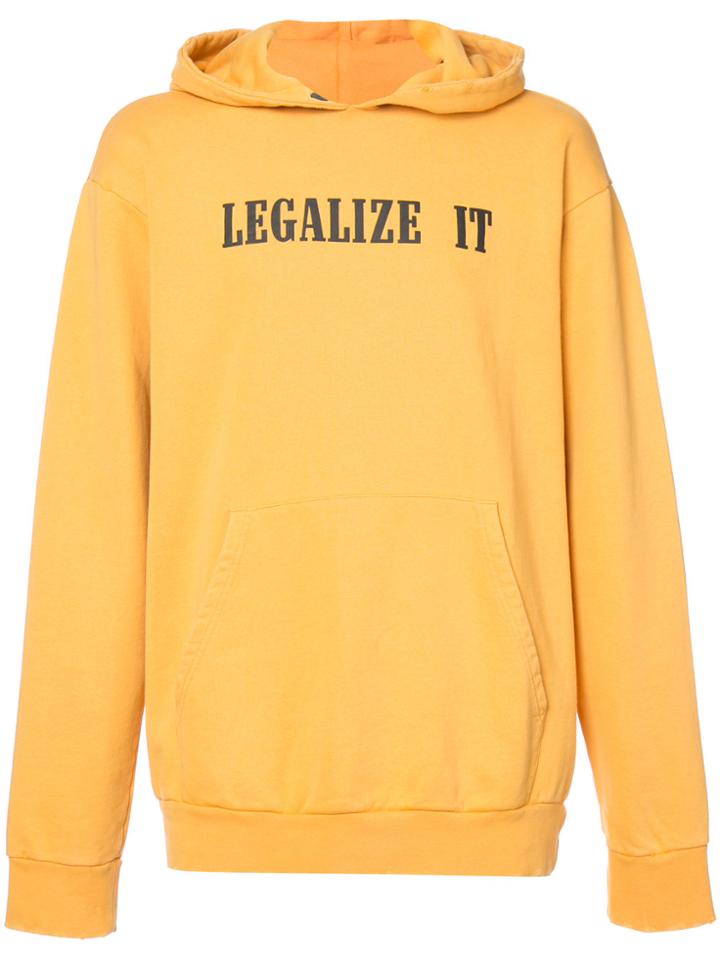 Palm Angels Legalize It Hoodie - Yellow & Orange