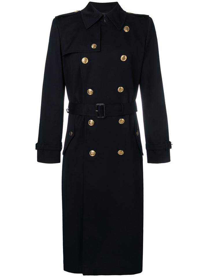 Givenchy Double-breasted Belted Coat - Blue