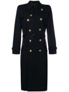 Givenchy Double-breasted Belted Coat - Blue