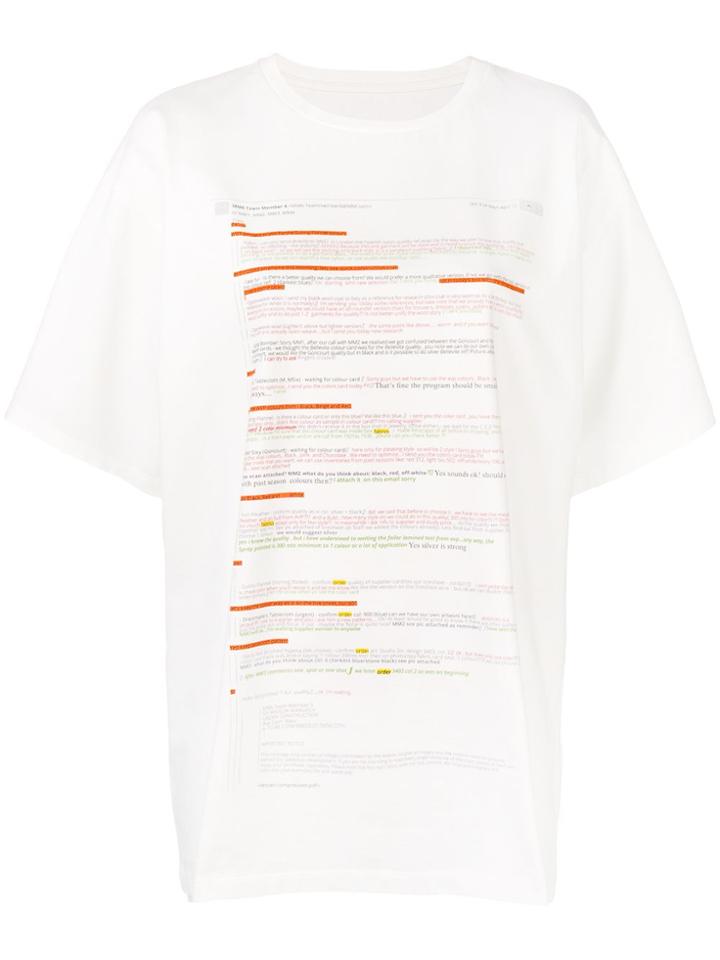 Mm6 Maison Margiela E-mail T-shirt - White