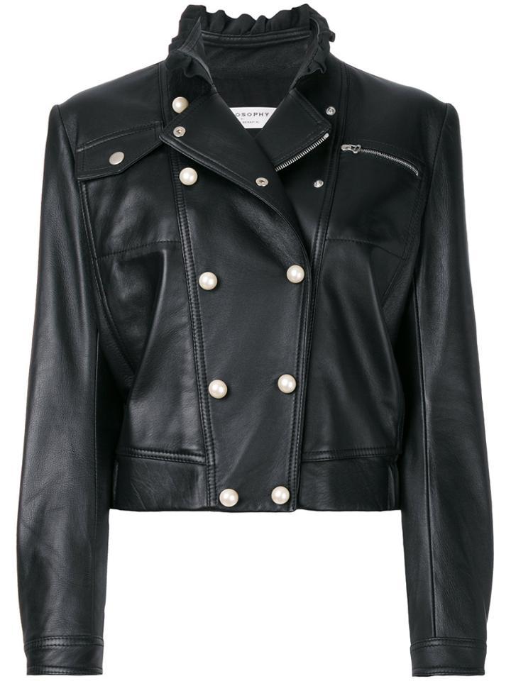 Philosophy Di Lorenzo Serafini Pearl Buttons Jacket - Black