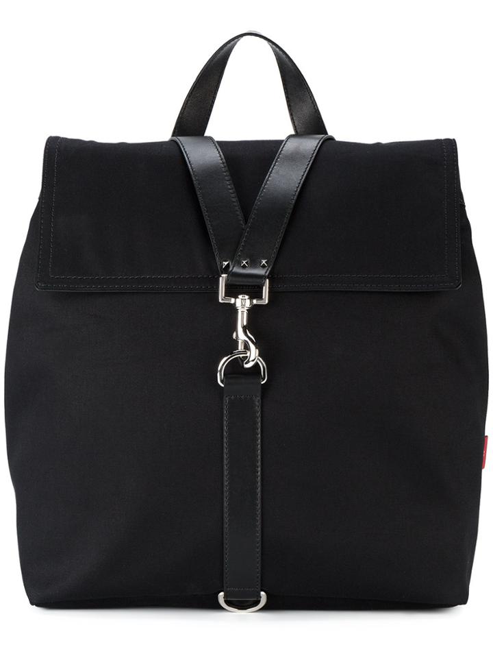 Valentino Valentino Garavani V-punk Strap Backpack - Black