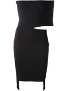 Stella Mccartney Strapless Cut-out Dress, Women's, Size: 44, Black, Viscose/polyester