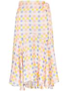 Paper London Check Wrap Midi-skirt - Multicolour