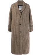 Moschino Single-breasted Woven Coat - Neutrals