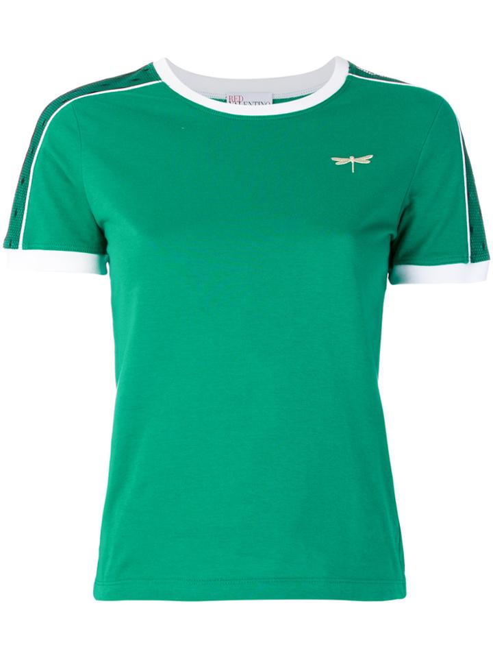 Red Valentino Dragonfly Logo T-shirt - Green