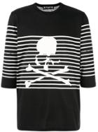 Mastermind Japan Skull Print Striped Top - Black