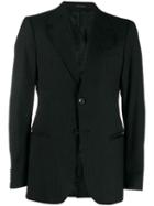 Giorgio Armani Pre-owned 1990's Pinstriped Blazer - Black