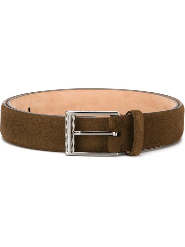 Ermenegildo Zegna Classic Belt, Men's, Size: 105, Brown, Calf Leather