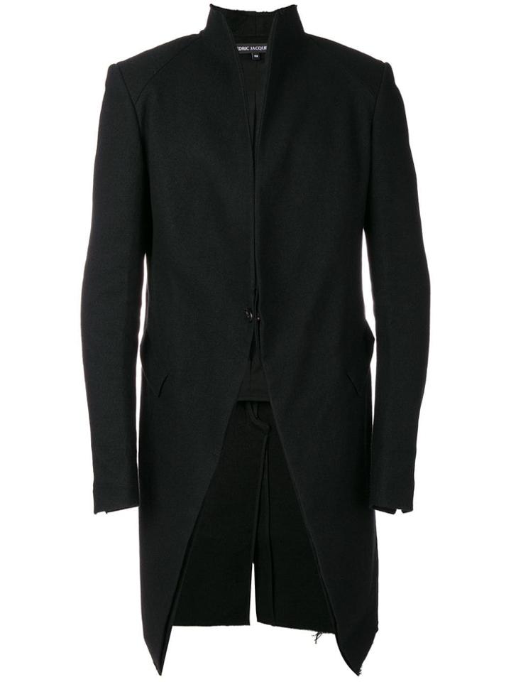 Cedric Jacquemyn Raw Collar Coat - Black