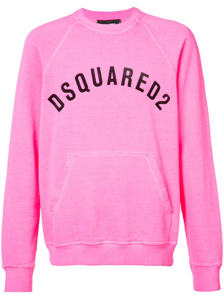 Dsquared2 Logo Front Pocket Sweatshirt - Pink & Purple