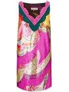 Emilio Pucci Lace-trim Sequinned Dress - Pink & Purple