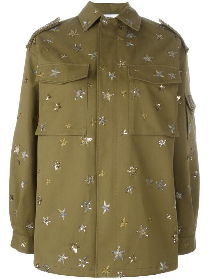 Valentino Star Embroidered Shirt Jacket