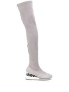 Le Silla Reiko Over The Knee Bootsround - Grey