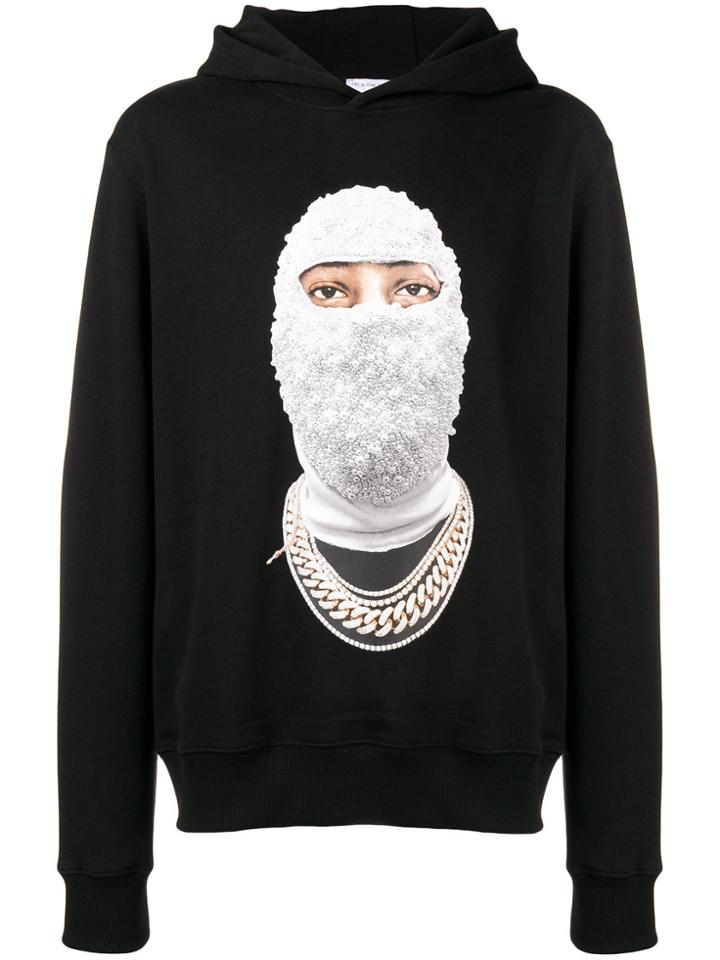 Ih Nom Uh Nit Balaclava Print Hoodie - Black