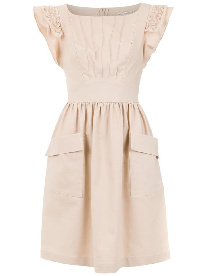 Martha Medeiros Short Flared Dress - Neutrals