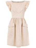 Martha Medeiros Short Flared Dress - Neutrals