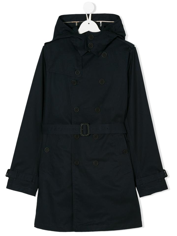 Burberry Kids - Hooded Parka - Kids - Cotton/polyester - 14 Yrs, Blue