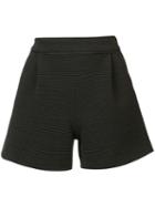 Boutique Moschino Ribbed Shorts, Women's, Size: 40, Black, Cotton/polyamide/spandex/elastane