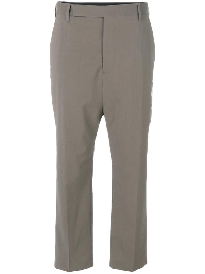 Rick Owens Cropped Tailored Trousers - Nude & Neutrals