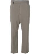 Rick Owens Cropped Tailored Trousers - Nude & Neutrals
