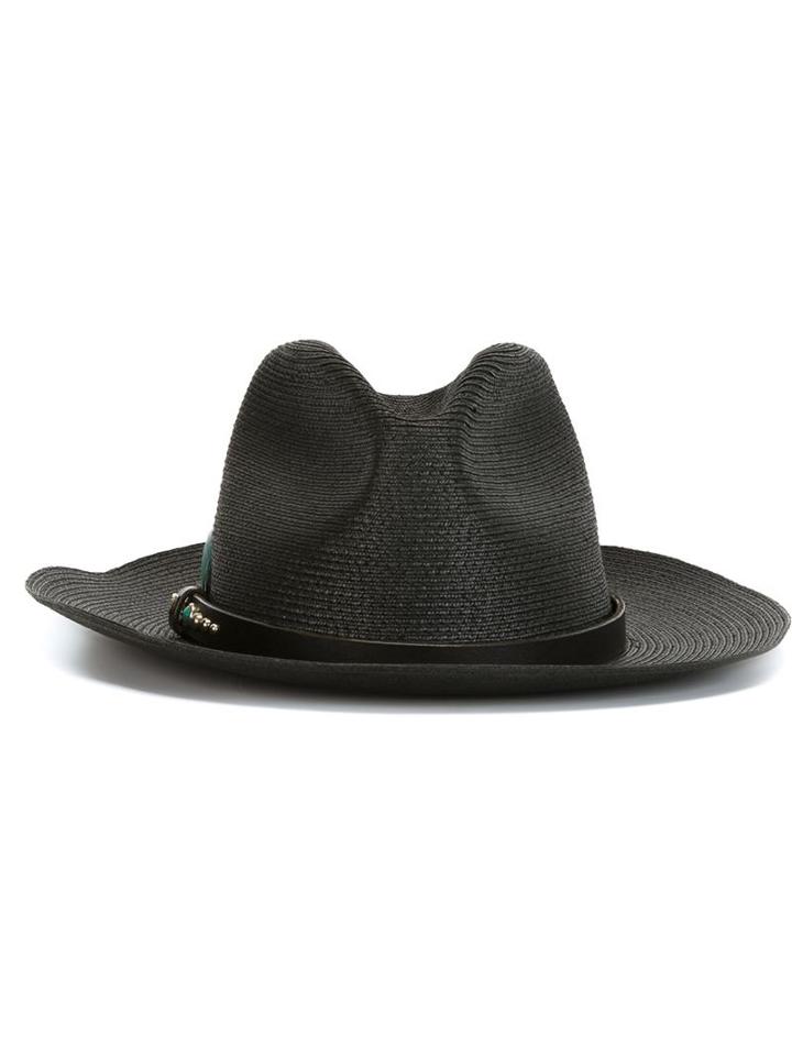 Htc Hollywood Trading Company Studded Band Panama Hat, Men's, Size: 56, Black, Paper