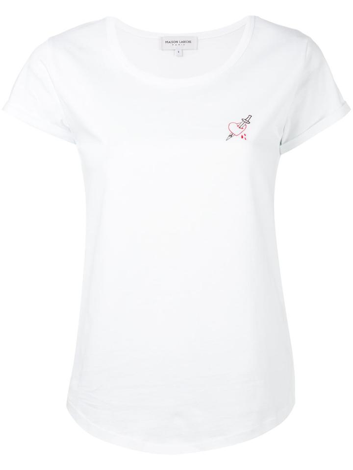 Maison Labiche - Embroidered T-shirt - Women - Cotton - M, White, Cotton