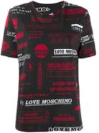 Love Moschino Travel Print T-shirt - Black