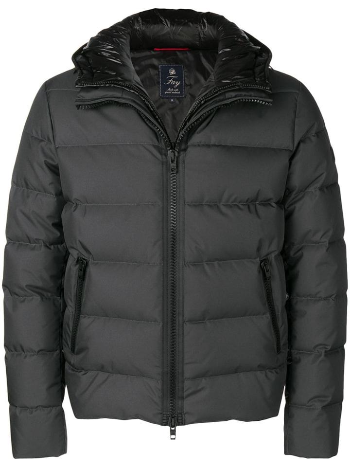 Fay Layered Puffer Jacket - Grey
