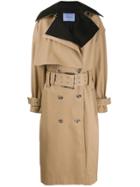 Mugler Oversized Belted Trenchcoat - Neutrals