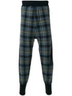 Stella Mccartney - Checked Drop-crotch Trousers - Men - Virgin Wool - L, Blue, Virgin Wool