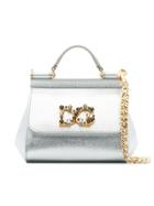 Dolce & Gabbana Metallic Leather Small Sicily Shoulder Bag