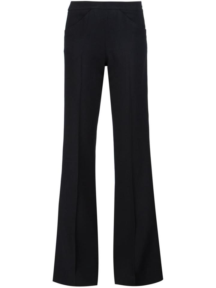 Derek Lam Flared Trousers, Women's, Size: 38, Black, Silk/acetate/viscose