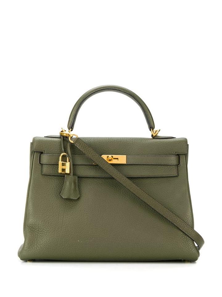 Hermès Pre-owned 32cm Kelly Bag - Green