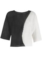 Fabiana Filippi Short-sleeve Contrast Jumper, Women's, Size: 46, Black, Silk
